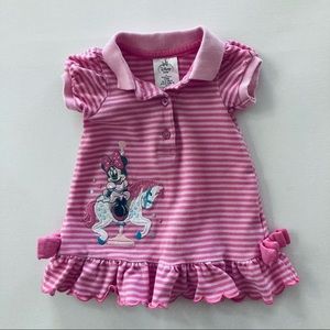 Disney Minnie Mouse Baby Girl Dress Pink Organic